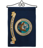 Retired Navy - Military Americana Vertical Impressions Decorative Flags HG140353 Made In USA