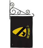 Black 1st Cavalry - Military Americana Vertical Impressions Decorative Flags HG140375 Made In USA