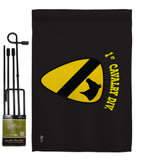 Black 1st Cavalry - Military Americana Vertical Impressions Decorative Flags HG140375 Made In USA