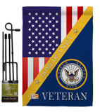 Home of Navy - Military Americana Vertical Impressions Decorative Flags HG140608 Made In USA