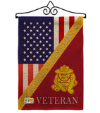 Home of USMC - Military Americana Vertical Impressions Decorative Flags HG140611 Made In USA