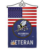 US Seabees Veteran - Military Americana Vertical Impressions Decorative Flags HG140613 Made In USA