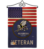 US Seabees Veteran - Military Americana Vertical Impressions Decorative Flags HG140613 Made In USA