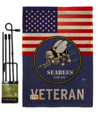 US Seabees Veteran - Military Americana Vertical Impressions Decorative Flags HG140613 Made In USA