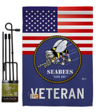 US Seabees Veteran - Military Americana Vertical Impressions Decorative Flags HG140613 Made In USA