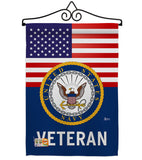 US Navy Veteran - Military Americana Vertical Impressions Decorative Flags HG140614 Made In USA