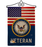 US Navy Veteran - Military Americana Vertical Impressions Decorative Flags HG140614 Made In USA