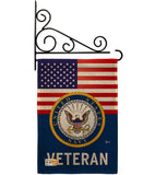 US Navy Veteran - Military Americana Vertical Impressions Decorative Flags HG140614 Made In USA