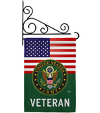 US Army Veteran - Military Americana Vertical Impressions Decorative Flags HG140615 Made In USA