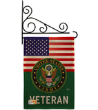 US Army Veteran - Military Americana Vertical Impressions Decorative Flags HG140615 Made In USA