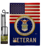 US Air Force Veteran - Military Americana Vertical Impressions Decorative Flags HG140616 Made In USA