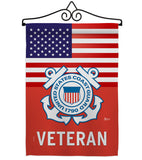 US Coast Guard Veteran - Military Americana Vertical Impressions Decorative Flags HG140618 Made In USA