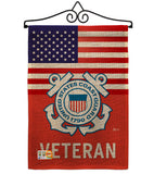 US Coast Guard Veteran - Military Americana Vertical Impressions Decorative Flags HG140618 Made In USA