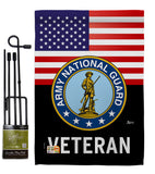 US Army National Guard Veteran - Military Americana Vertical Impressions Decorative Flags HG140619 Made In USA