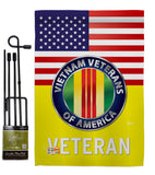 US Vietnam War - Military Americana Vertical Impressions Decorative Flags HG140621 Made In USA