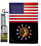 US Vietnam Veteran - Military Americana Vertical Impressions Decorative Flags HG140622 Made In USA