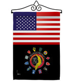 US Vietnam Veteran - Military Americana Vertical Impressions Decorative Flags HG140622 Made In USA