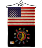 US Vietnam Veteran - Military Americana Vertical Impressions Decorative Flags HG140622 Made In USA