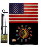 US Vietnam Veteran - Military Americana Vertical Impressions Decorative Flags HG140622 Made In USA