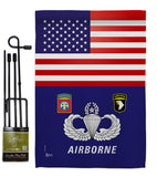 US Airborne - Military Americana Vertical Impressions Decorative Flags HG140624 Made In USA