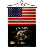 US Navy Seals - Military Americana Vertical Impressions Decorative Flags HG140625 Made In USA