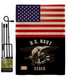 US Navy Seals - Military Americana Vertical Impressions Decorative Flags HG140625 Made In USA