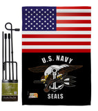 US Navy Seals - Military Americana Vertical Impressions Decorative Flags HG140625 Made In USA