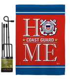 Coast Guard Home - Military Americana Vertical Impressions Decorative Flags HG140629 Made In USA