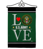 US Army Love - Military Americana Vertical Impressions Decorative Flags HG140635 Made In USA