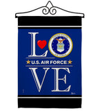 US Air Force Love - Military Americana Vertical Impressions Decorative Flags HG140636 Made In USA