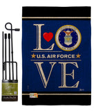 US Air Force Love - Military Americana Vertical Impressions Decorative Flags HG140636 Made In USA