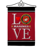Marine Corps Love - Military Americana Vertical Impressions Decorative Flags HG140637 Made In USA