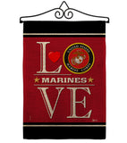 Marine Corps Love - Military Americana Vertical Impressions Decorative Flags HG140637 Made In USA