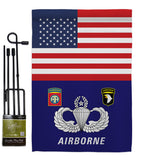 US Airborne - Military Americana Vertical Impressions Decorative Flags HG140708 Made In USA