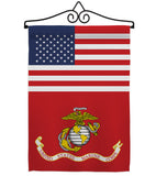 US Marine Corps - Military Americana Vertical Impressions Decorative Flags HG140730 Made In USA