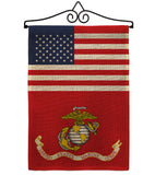 US Marine Corps - Military Americana Vertical Impressions Decorative Flags HG140730 Made In USA