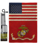 US Marine Corps - Military Americana Vertical Impressions Decorative Flags HG140730 Made In USA