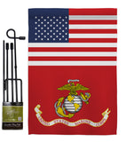 US Marine Corps - Military Americana Vertical Impressions Decorative Flags HG140730 Made In USA