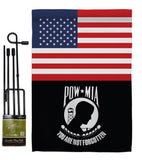 US POW/MIA - Military Americana Vertical Impressions Decorative Flags HG140732 Made In USA