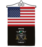 US Special Forces - Military Americana Vertical Impressions Decorative Flags HG140733 Made In USA