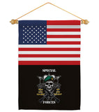 US Special Forces - Military Americana Vertical Impressions Decorative Flags HG140733 Made In USA