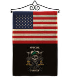 US Special Forces - Military Americana Vertical Impressions Decorative Flags HG140733 Made In USA