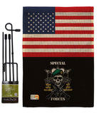 US Special Forces - Military Americana Vertical Impressions Decorative Flags HG140733 Made In USA