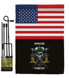 US Special Forces - Military Americana Vertical Impressions Decorative Flags HG140733 Made In USA