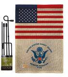 US Coast Guard - Military Americana Vertical Impressions Decorative Flags HG140734 Made In USA