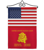 US Marine Bull Dogs - Military Americana Vertical Impressions Decorative Flags HG140735 Made In USA