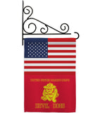 US Marine Bull Dogs - Military Americana Vertical Impressions Decorative Flags HG140735 Made In USA