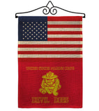 US Marine Bull Dogs - Military Americana Vertical Impressions Decorative Flags HG140735 Made In USA