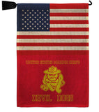 US Marine Bull Dogs - Military Americana Vertical Impressions Decorative Flags HG140735 Made In USA