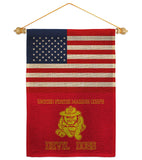 US Marine Bull Dogs - Military Americana Vertical Impressions Decorative Flags HG140735 Made In USA